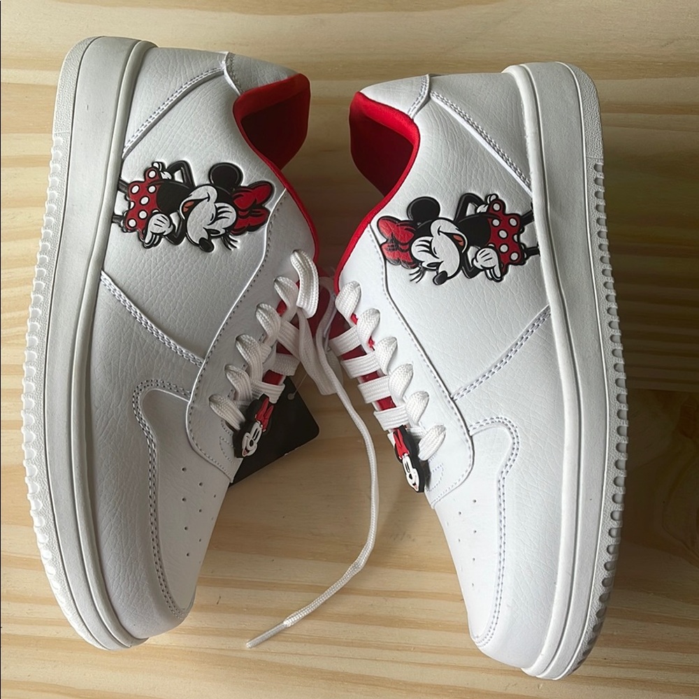 Disney White and Red Sneakers with Minnie Mouse Charm - Picture 7 of 10